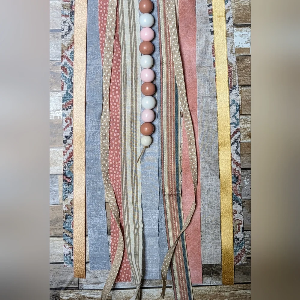 Keeper of the Bees Metal Boho Wall Hanging W Wooden Beads - Picture 5 of 6